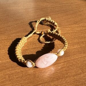 Boho Chic Pink Stone Bracelet